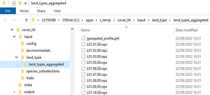 screenshot van npz files in windows explorer